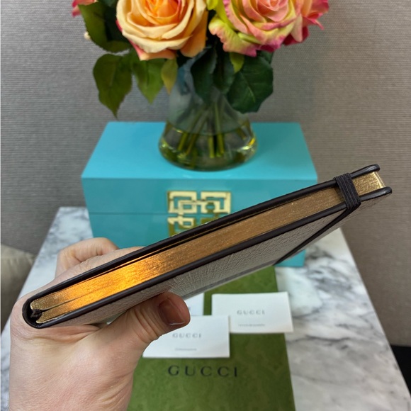 Gucci GG Horsebit Leather Notebook Red & Green Stripe - NWT w/ Dust Bag & Box - Picture 5 of 10